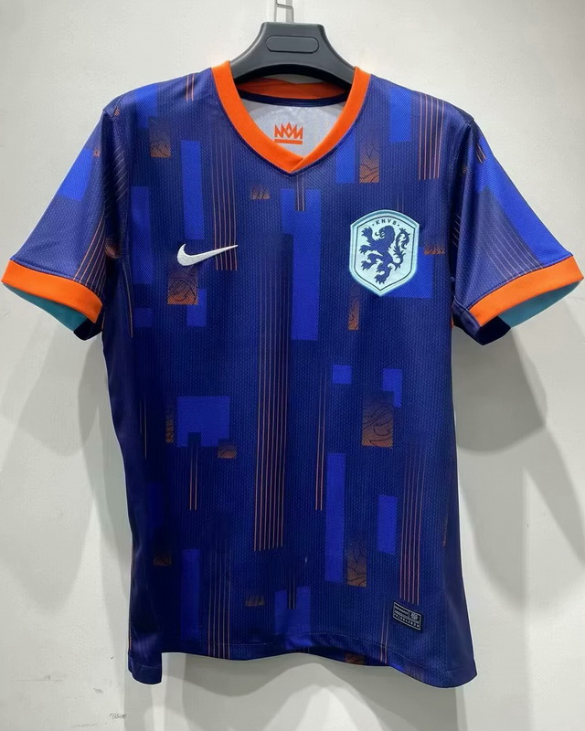 Netherlands 2024/25 Away Blue Soccer Jersey