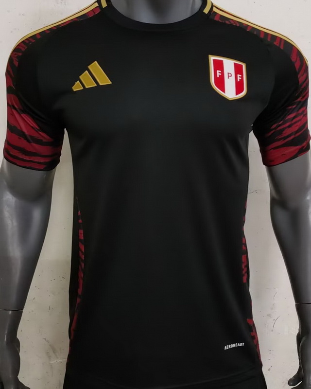 Peru 2024/25 Away Black Soccer Jersey