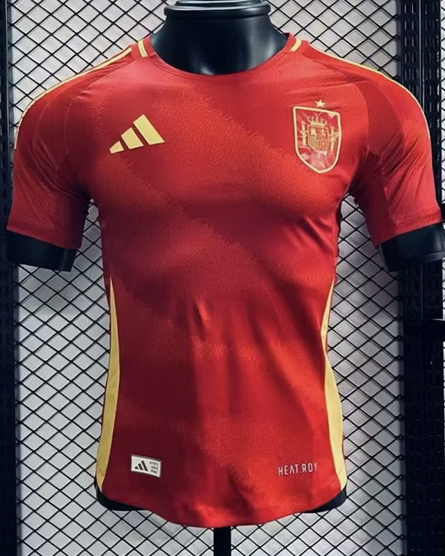 Spain 2024 Euro Cup Home Soccer Jersey (Player Version)